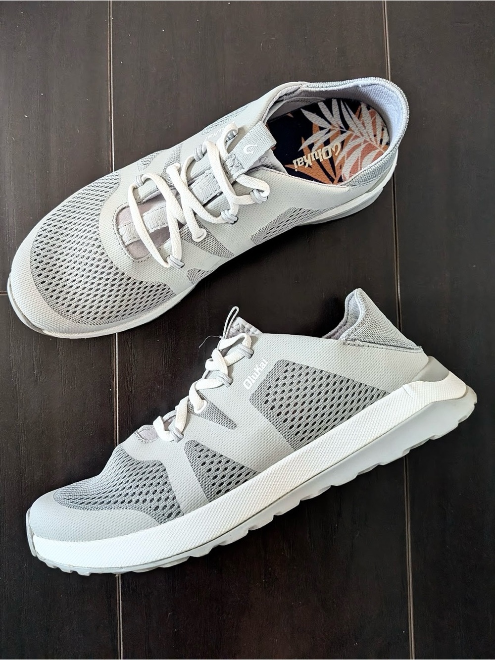 OluKai Huia Shoes Women’s Size 7.5 Athletic Gray Sneakers EU 38